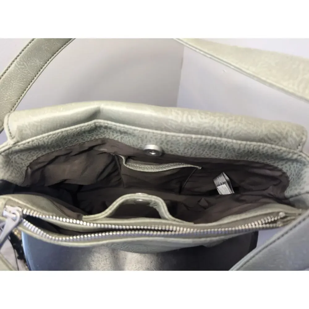 Matt And Nat Crossbody Bag Green Gray Vegan Leather Minimalist Shoulder Bag